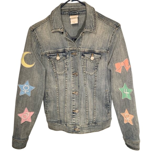 RARE BoxLunch Exclusive x Pretty Guardian Sailor Moon Denim Jacket Size SM - Picture 8 of 13